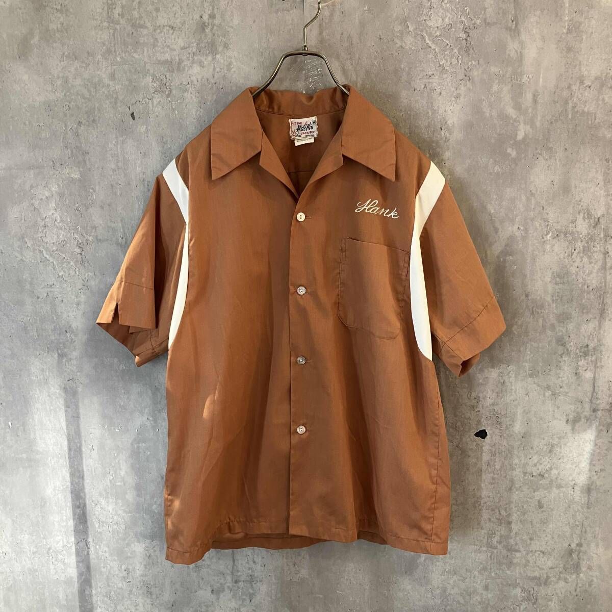 Hale niu ボウリングシャツ 60-70s VINTAGE HALE NIU ボーリングシャツ サイズM オレンジ ハレニウ
