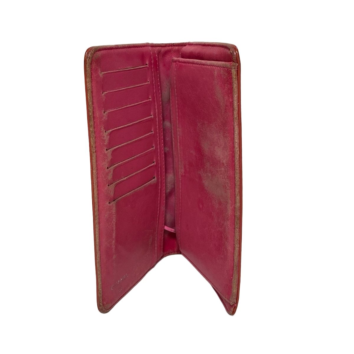 CHANEL(シャネル) 長財布 シンボルチャーム ピンク レザー - メルカリ