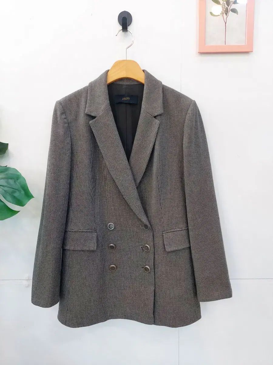 JIGOTT ハウンドトゥースチェック ダブルブレスト セット 66