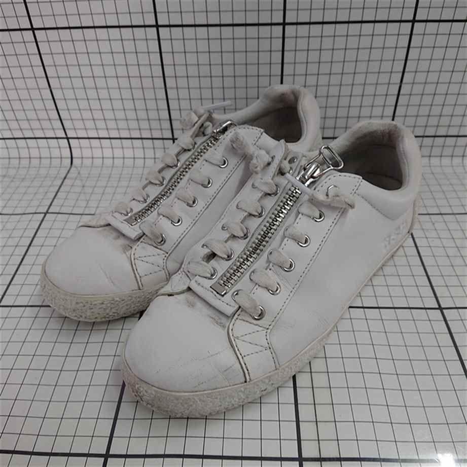 ◇ Θ アッシュ ASH レザースニーカー ジップデザイン ホワイト系