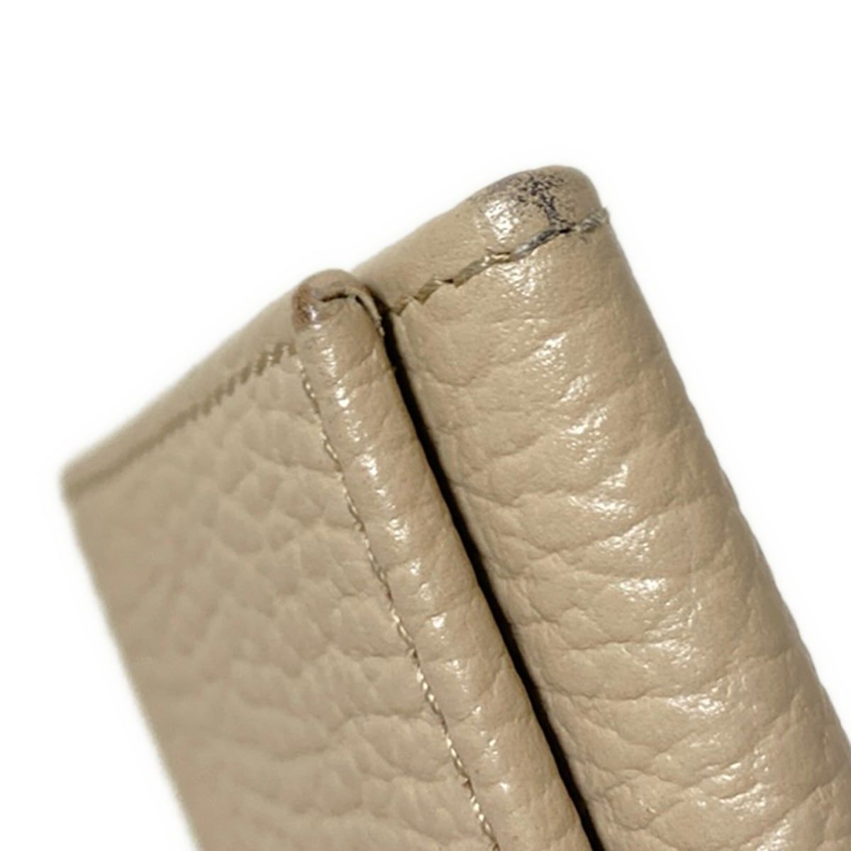 GUCCI(グッチ) 名刺入れ GGマーモント 739525 ベージュ レザー - メルカリ