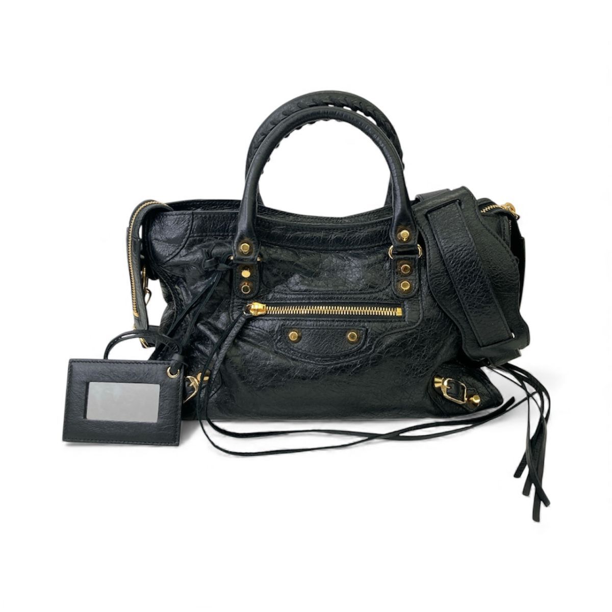 美品 BALENCIAGA シティ 2way ショルダーバッグ ミラー付属 BALENCIAGA バレンシアガ クラシックシティ 2WAY ショルダーバッグ