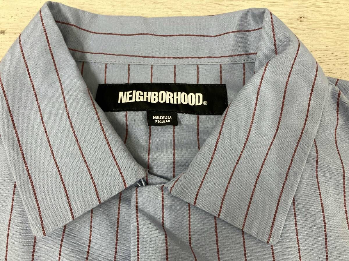 NEIGHBORHOOD CLASSIC WORK SHIRT 半袖シャツ サイズM ストレッチデニム 柄物