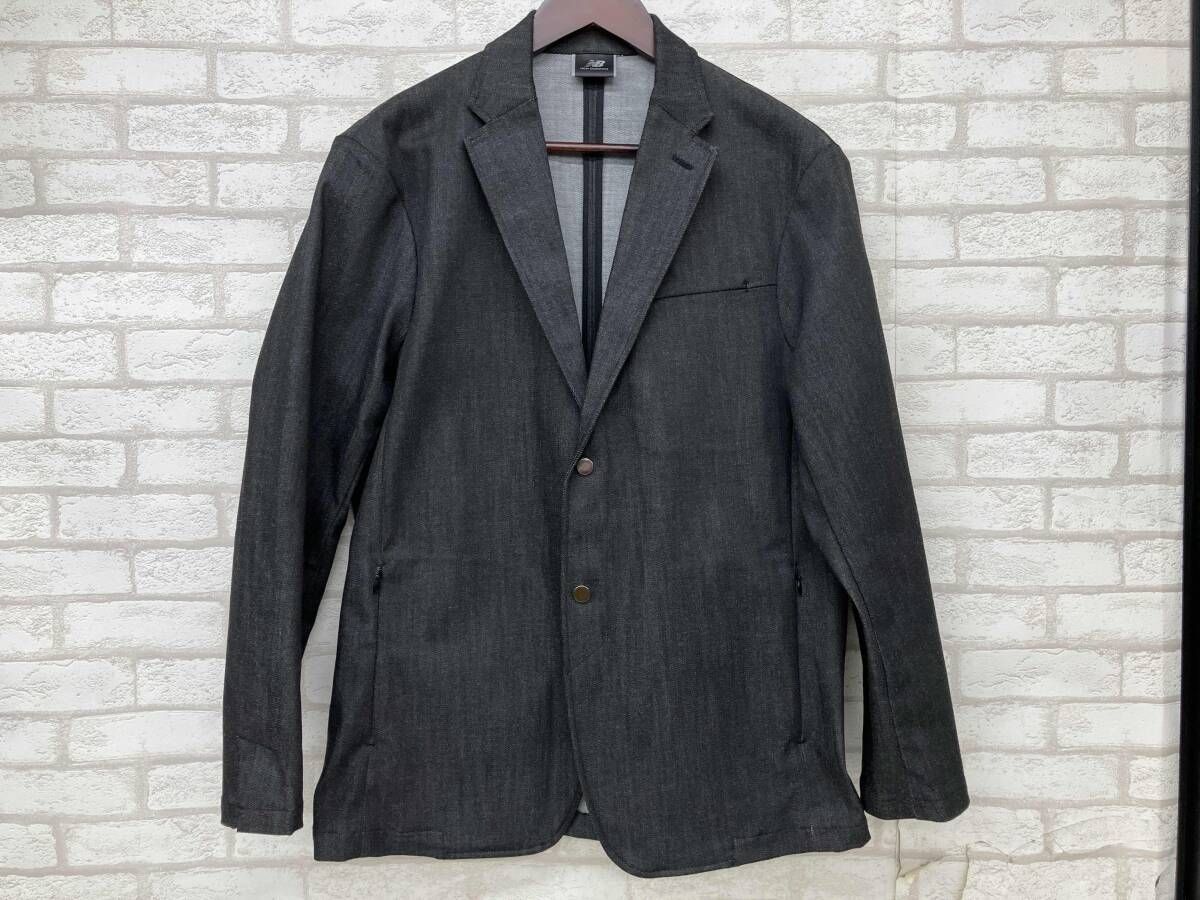 new balance AMJ45025 Single Jacket ニューバランス シングルジャケット テーラードジャケット メンズ ブラック Mサイズ
