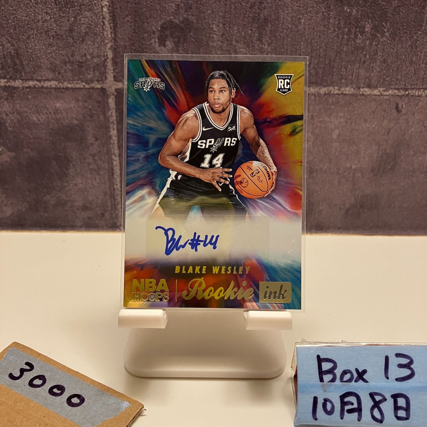 2022-23 Panini Blake Wesley 直筆サインカード San Antonio Spurs NBA