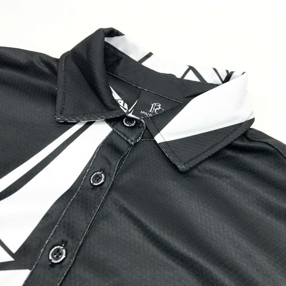 サイズ：3 1PIU1UGUALE3 GOLF GST196 半袖ポロシャツ 総柄 ブラック系