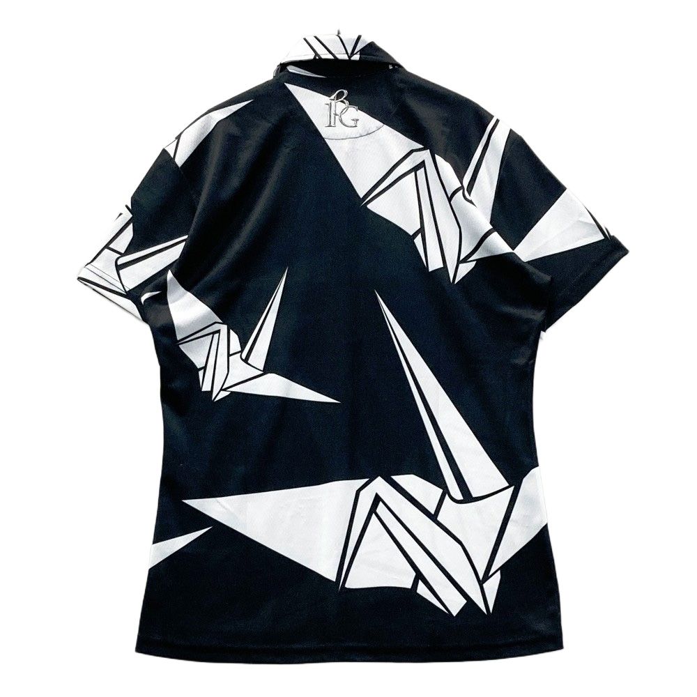 サイズ：3 1PIU1UGUALE3 GOLF GST196 半袖ポロシャツ 総柄 ブラック系