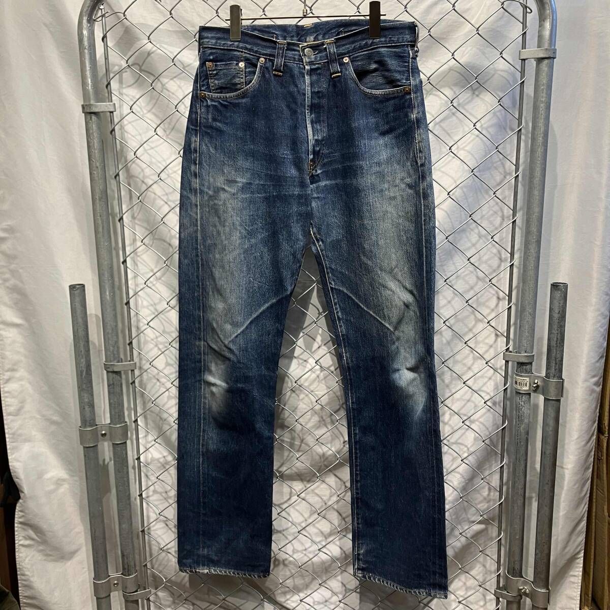 98s USA製 LEVI'S ジーンズ 201XX BIG E 赤耳 刻印555 バレンシア size