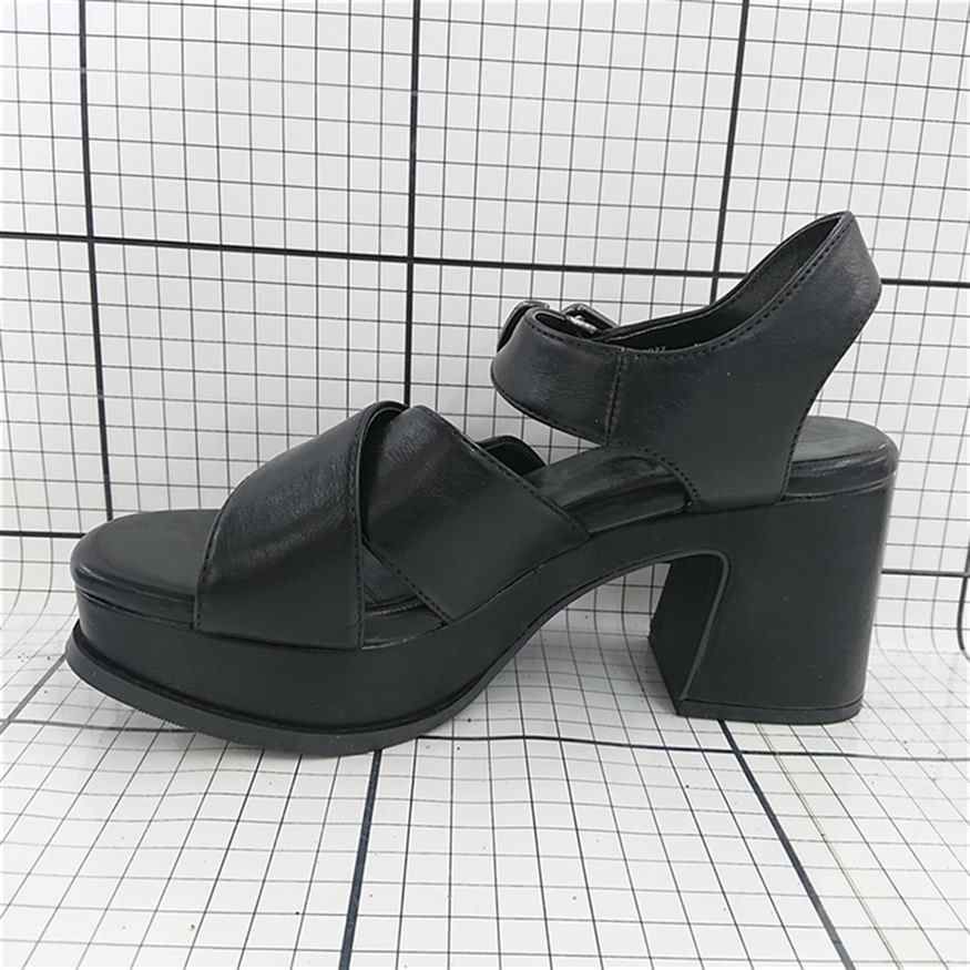 メル17613 ◇ ⊂ ABCセレクト ABC SELECT W2027 厚底ストラップサンダル ブラック