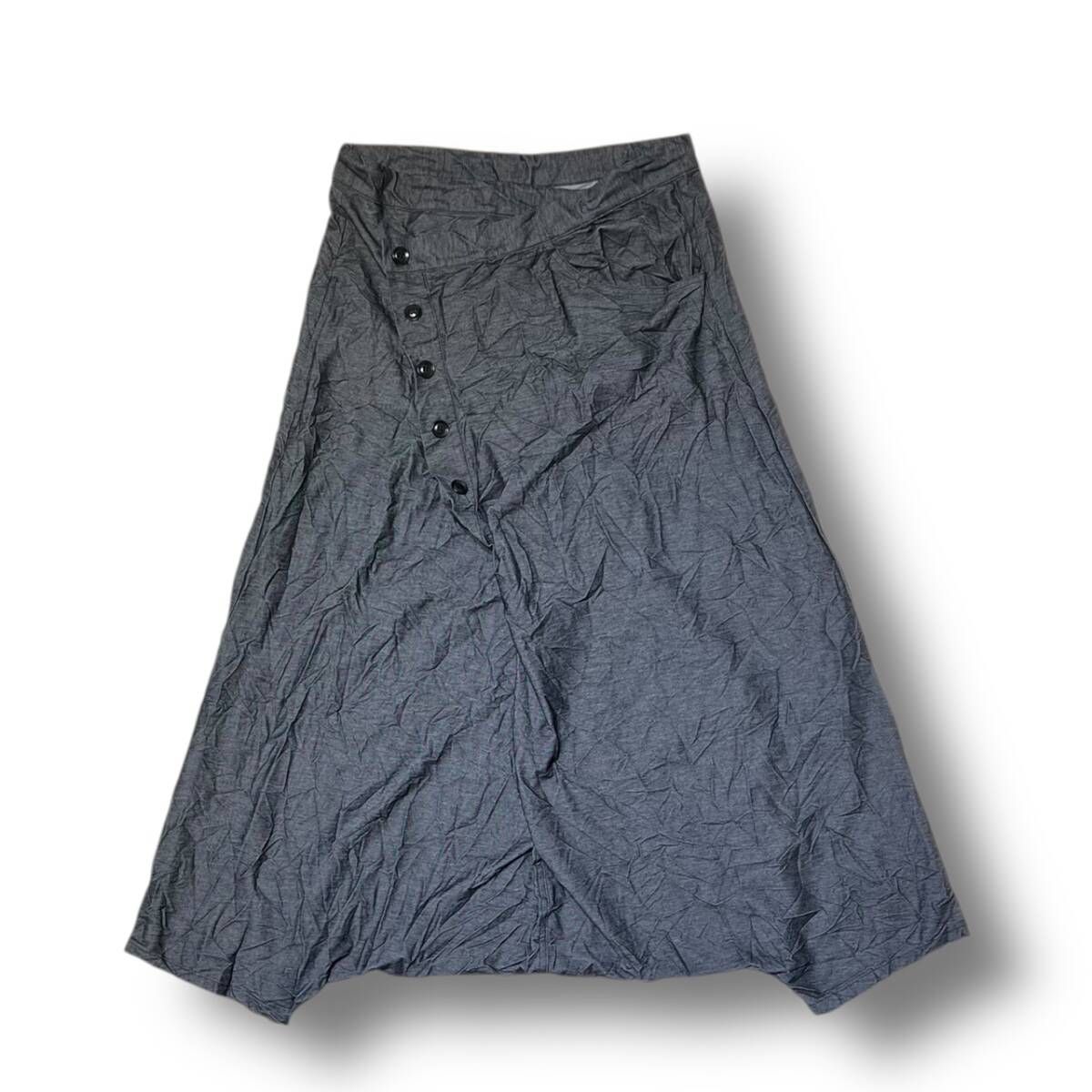 23 ss Y s sarouel pants シワ加工サルエルパンツ ブラック サイズ2 ワイズ