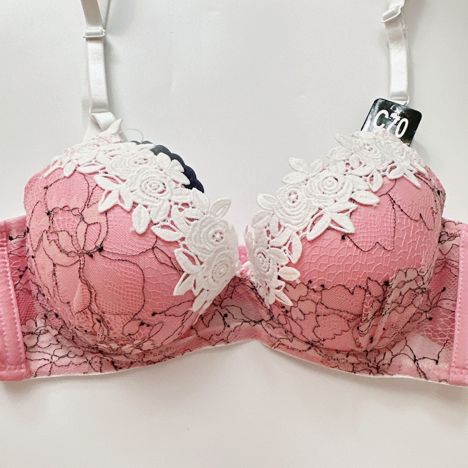 sanei/サンエイ/10369PK/ブラショーツセット/ピンク/脇高育乳ブラ/A70