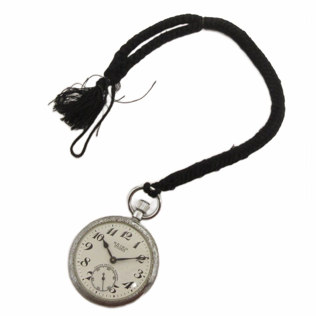 【稼働】 SEIKO PRECISION 手巻き シルバー 懐中時計 鉄道 セイコー SEIKO プレシジョン 15石 鉄道時計 懐中時計 手巻き 15石 白