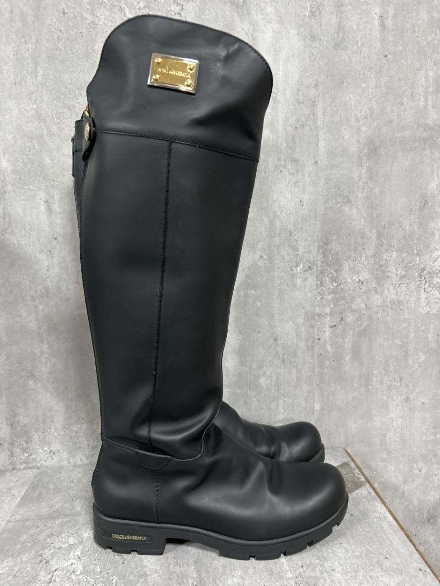Dolce&Gabbana ドルチェ＆ガッバーナ レザーブーツ ロング ブーツ