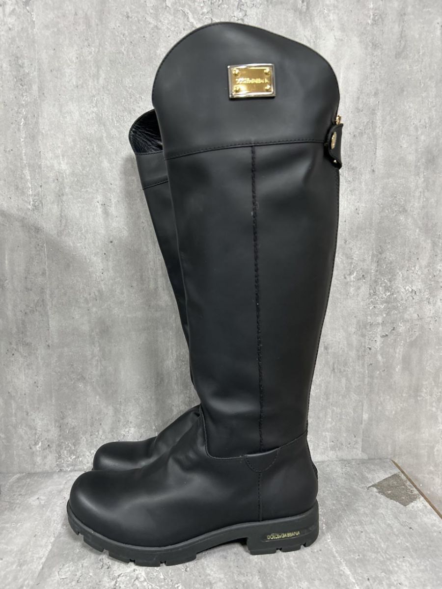 ドルチェ&ガッバーナ　レザーブーツ Dolce&Gabbana ドルチェ＆ガッバーナ レザーブーツ ロング ブーツ