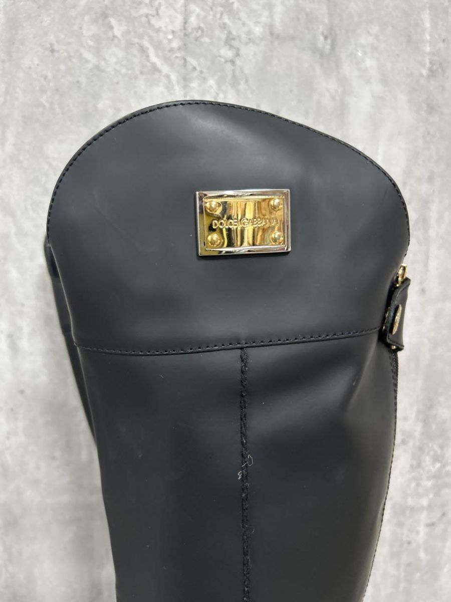 ドルチェ&ガッバーナ　レザーブーツ Dolce&Gabbana ドルチェ＆ガッバーナ レザーブーツ ロング ブーツ