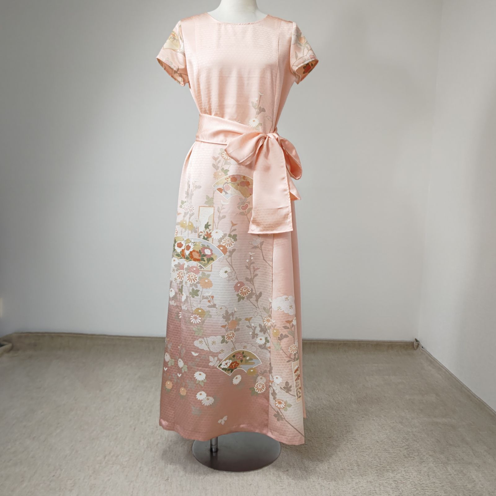 zunezune 訪問着ドレス トールサイズ キャップ袖 ストール付 着物