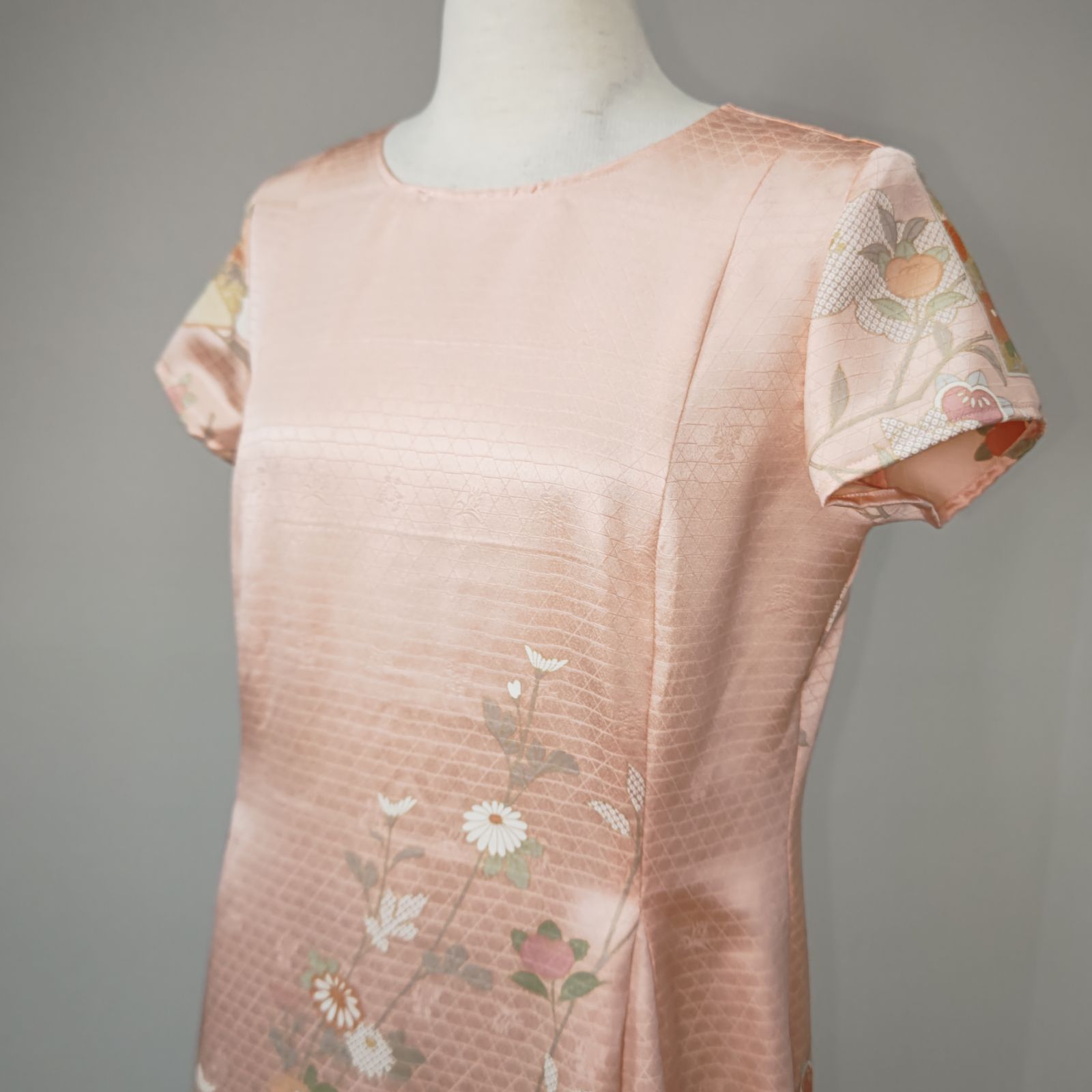 zunezune 訪問着ドレス トールサイズ キャップ袖 ストール付 着物