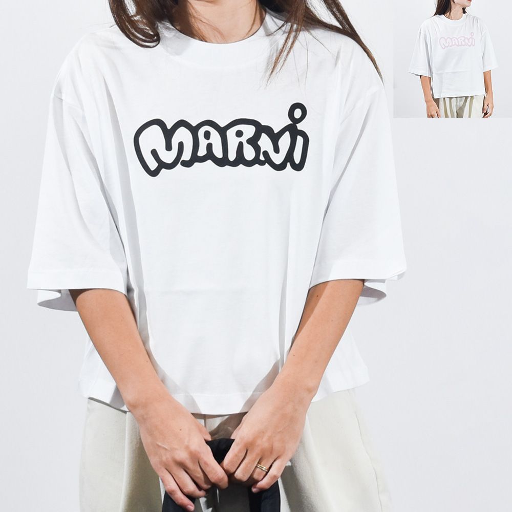 MARNI マルニ Tシャツ THJE0333P7 USCY60 ロゴT レディース - メルカリ