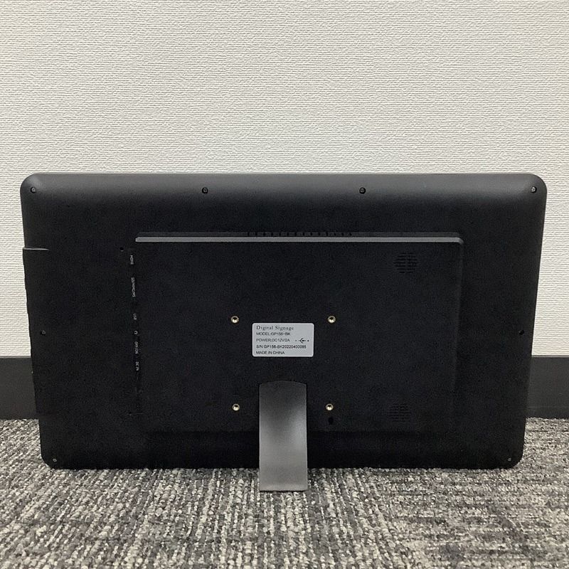 デジタルサイネージディスプレイ 15 6型 GP 156 BK ブラック 店頭販促モニター タッチパネルディスプレイ オート再生リピート再生機能搭載 グッドプランニング タイマー機能