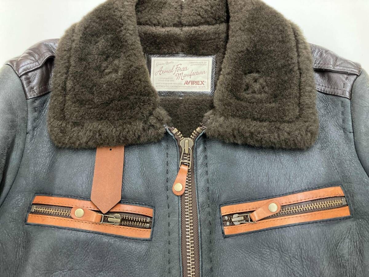 AVIREX アヴィレックス／B-6 ムートン フライトジャケット／ライダース