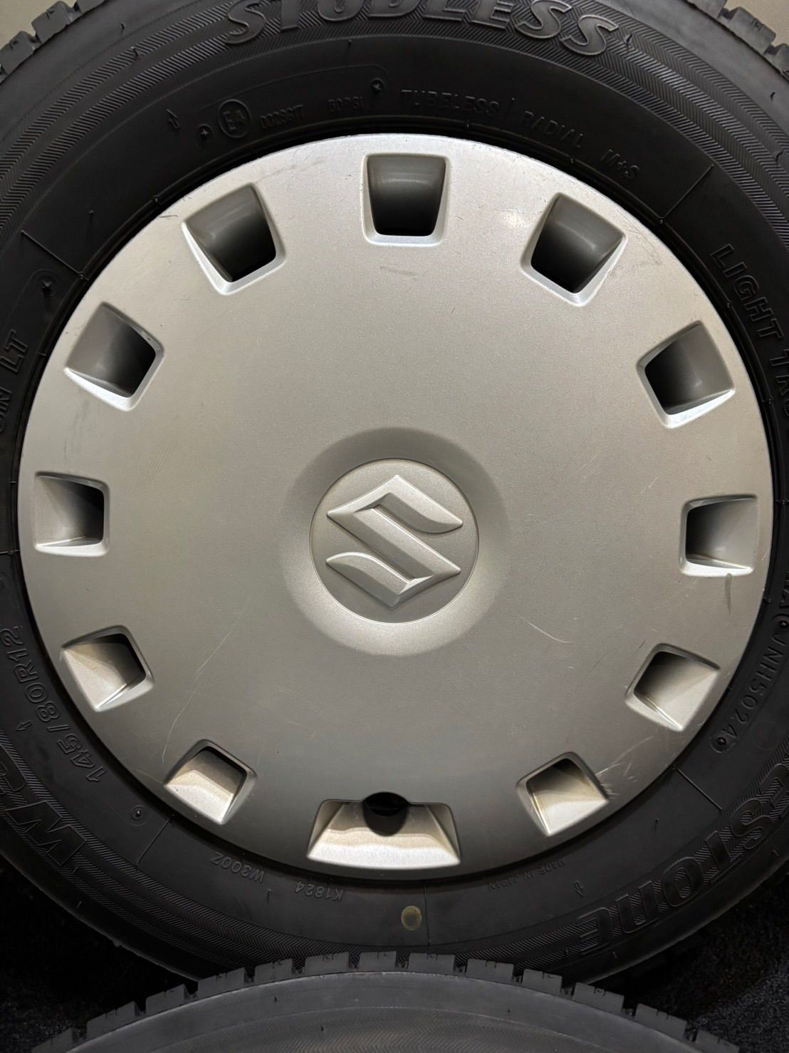 145 80 R 12 78 N LT W 300 スズキ エブリィバン スチール 12インチ 4 J 45 100 H スタッドレス 4本 南1 K 936