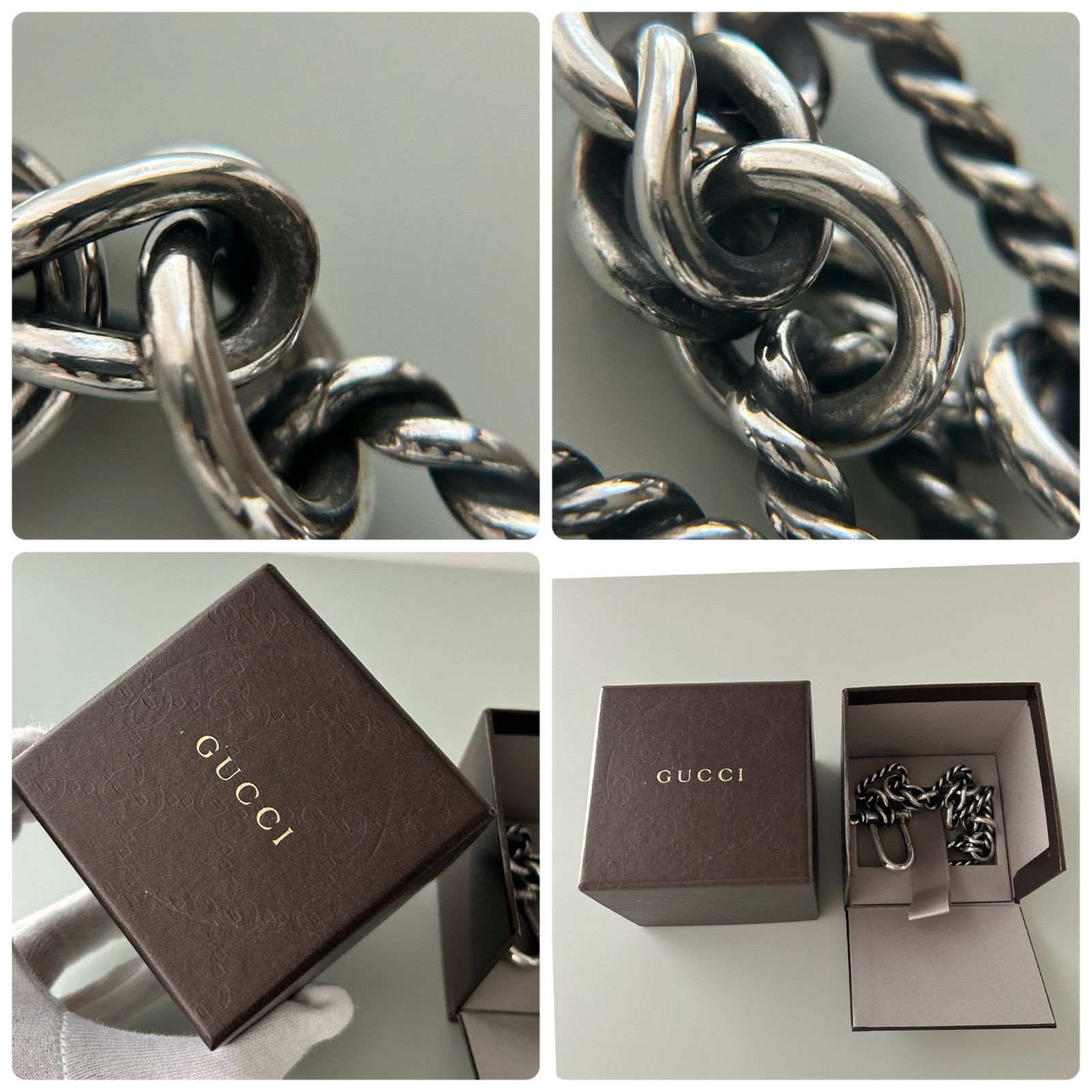 編集中です！様 グッチ 激レア ブレスレット ロープ Silver 925 #20 