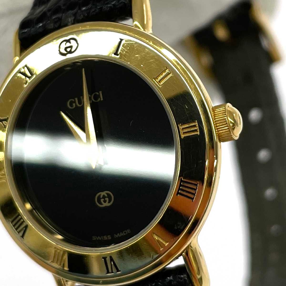 GUCCI グッチ 腕時計 クォーツ SS×レザー/ 3000L/インターロッキング