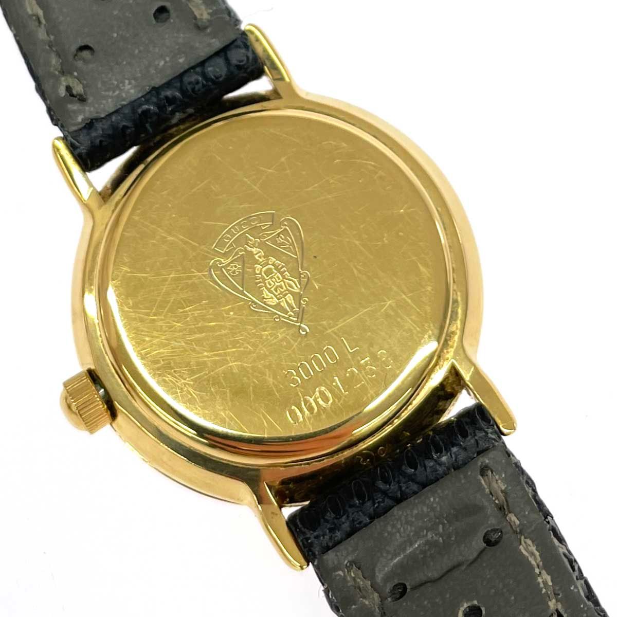 GUCCI グッチ 腕時計 クォーツ SS×レザー/ 3000L/インターロッキング