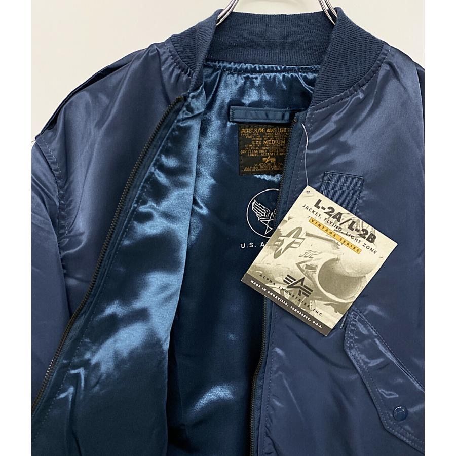 90s USA製 ALPHA L-2A ジャケット size M ネイビー アルファ - メルカリ