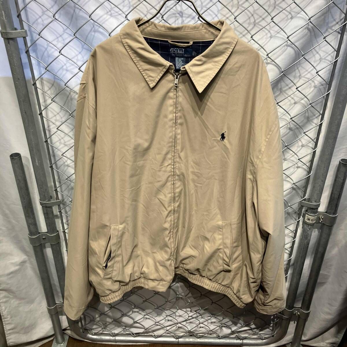 90s POLO RALPHLAUREN ブルゾン スウィングトップ ベージュ サイズXL