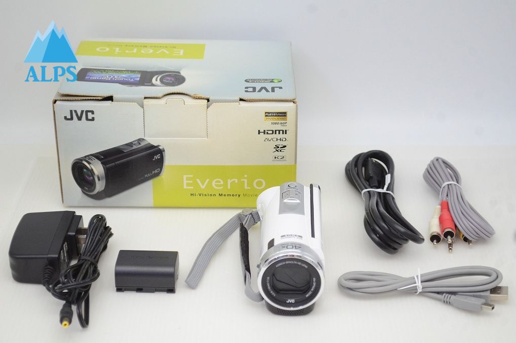 美品 JVC ケンウッド Everio GZ-HM33 デジタルビデオカメラ ホワイト