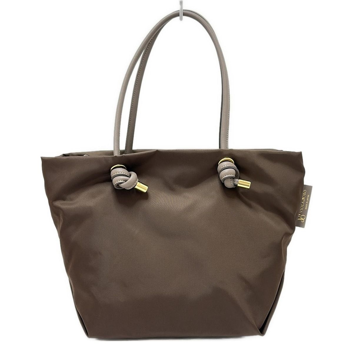 VIOLAd ORO ヴィオラドーロ ショルダーバッグ ダークブラウン グレー レザー