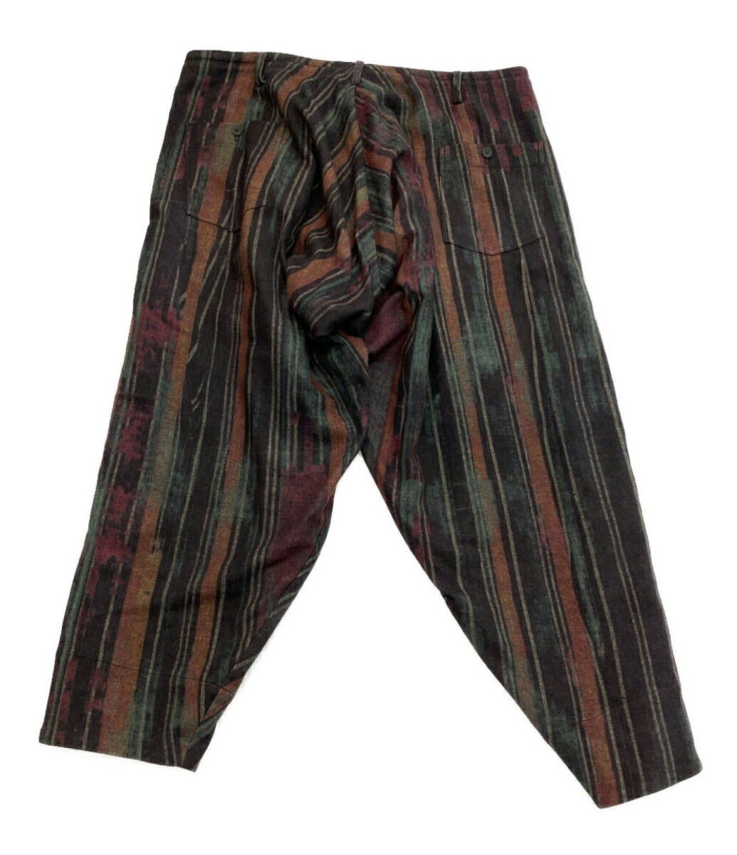 ヨウジヤマモトプールオム 総柄フラノ内股ドレープパンツ 23 AW メンズ SIZE 1 YOHJI YAMAMOTO POUR HOMME