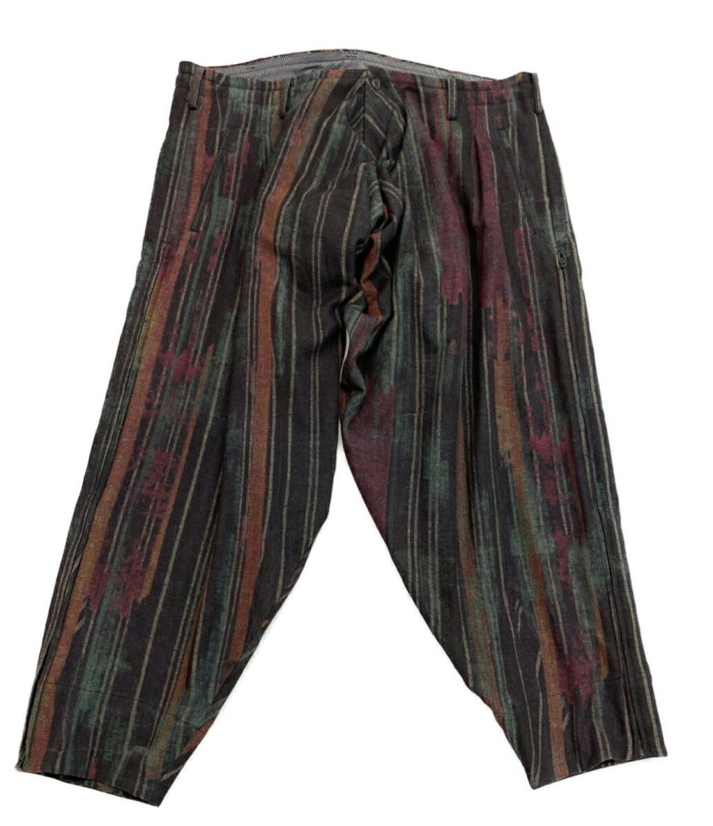 ヨウジヤマモトプールオム 総柄フラノ内股ドレープパンツ 23 AW メンズ SIZE 1 YOHJI YAMAMOTO POUR HOMME