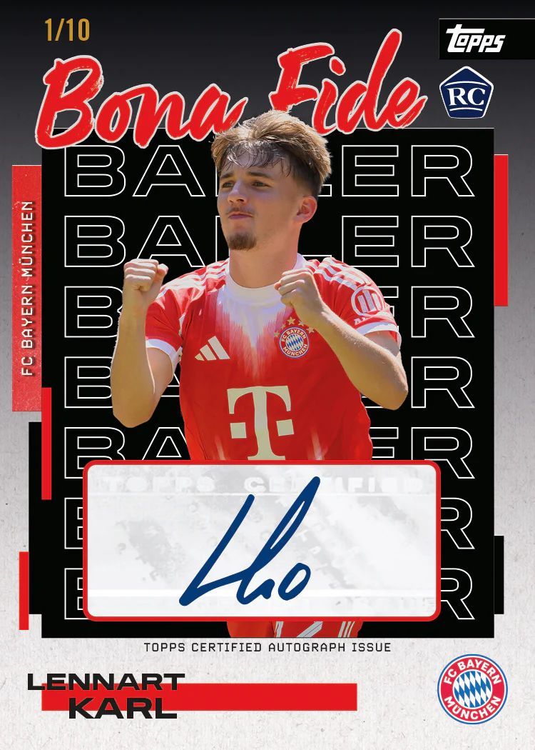 数量 入荷 1 BOX Topps FC Bayern München 2025 26 Team Set 大 RCレナート カールのサイン初収録により世界中で 状態の為 再入荷予定なし バイエルン ミュンヘン チームセット