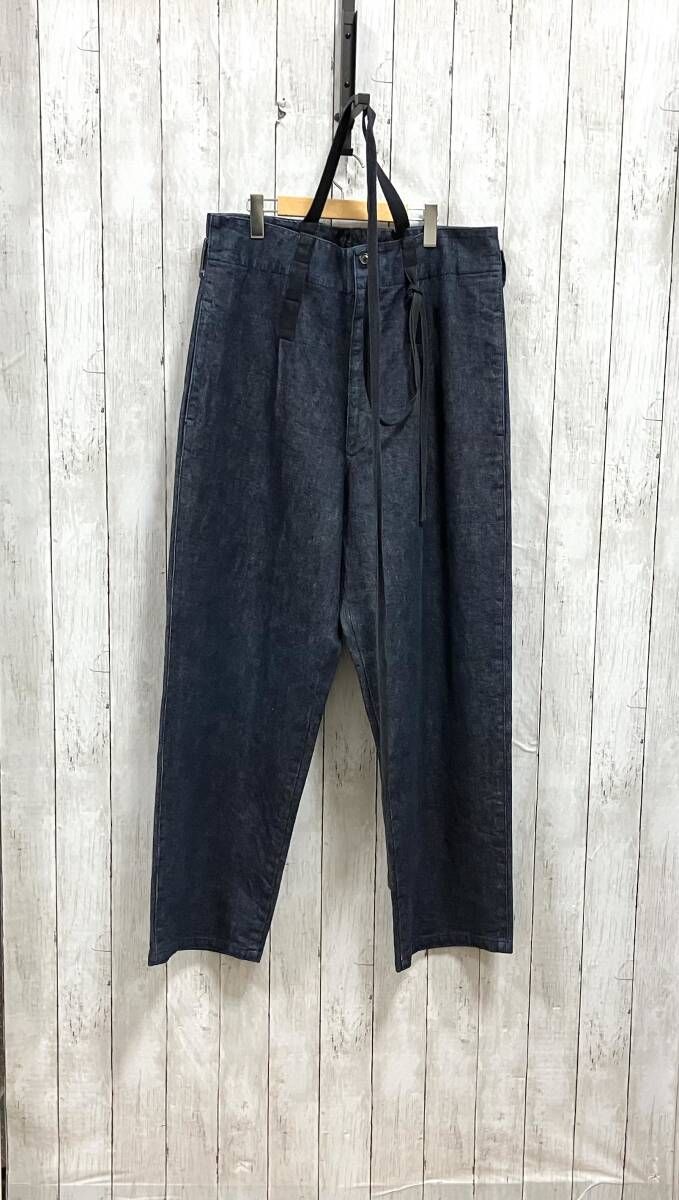 YOHJI POUR HOMME その他ロングパンツ 97 SS サスペンダーワイドヒ ッグデニムパンツ HU P 62 065 INDIGO ARCHIVE サイズM