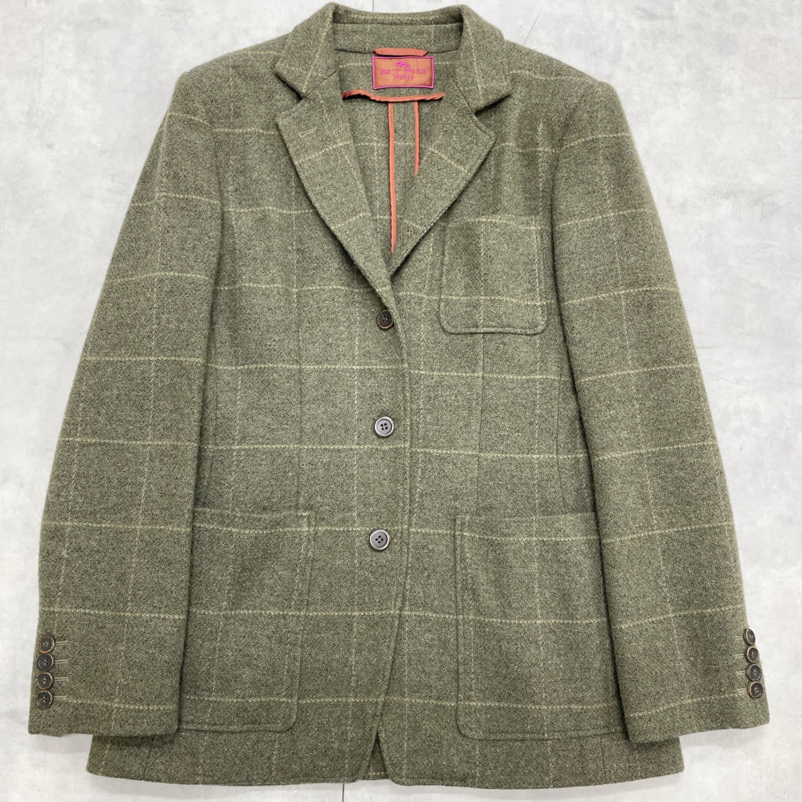 ETRO エトロ テーラードジャケット チェック ウィンドーペン 格子柄