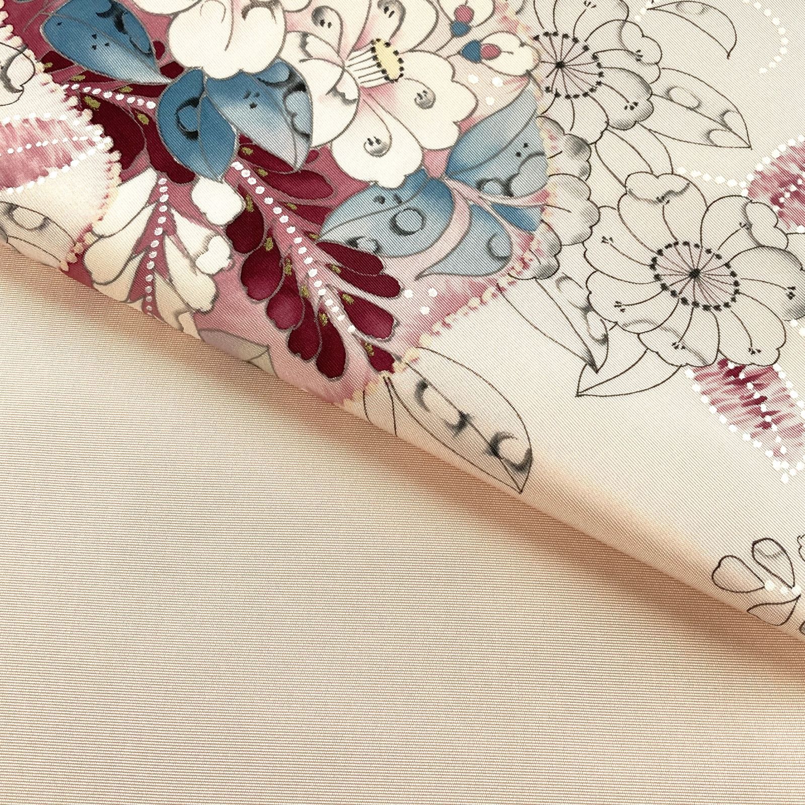 たんす屋 リユース帯 帯 名古屋帯 淡珊瑚 薄ピンク カジュアル 塩瀬