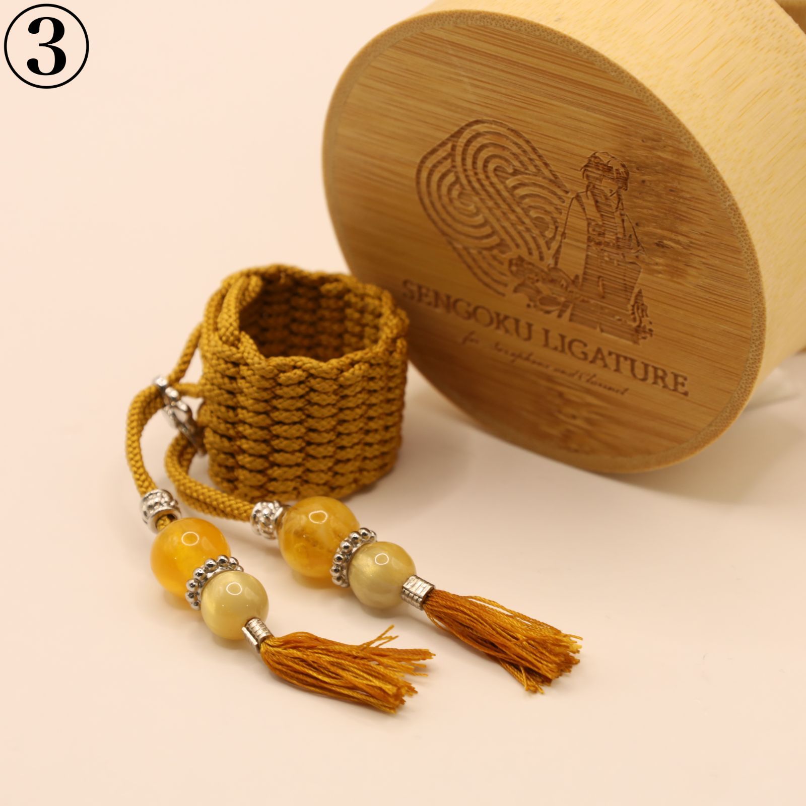  Sengoku Ligature Goemon Yellow 石川五右衛門 Soprano Kabuki サックスリガチャー サックス