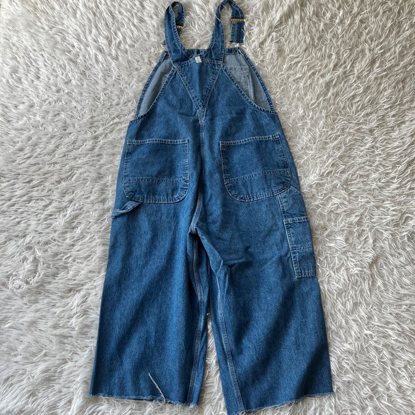 KEY USA製 デニムオーバーオール 古着 サロペット カットオフ 3713