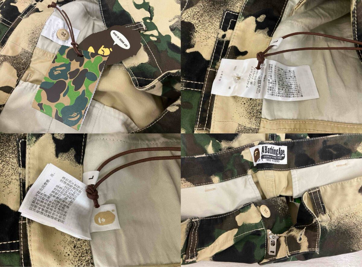 A BATHING APE 綿100% ハーフパンツ 001SPL301003M 2024 サイズ L ape