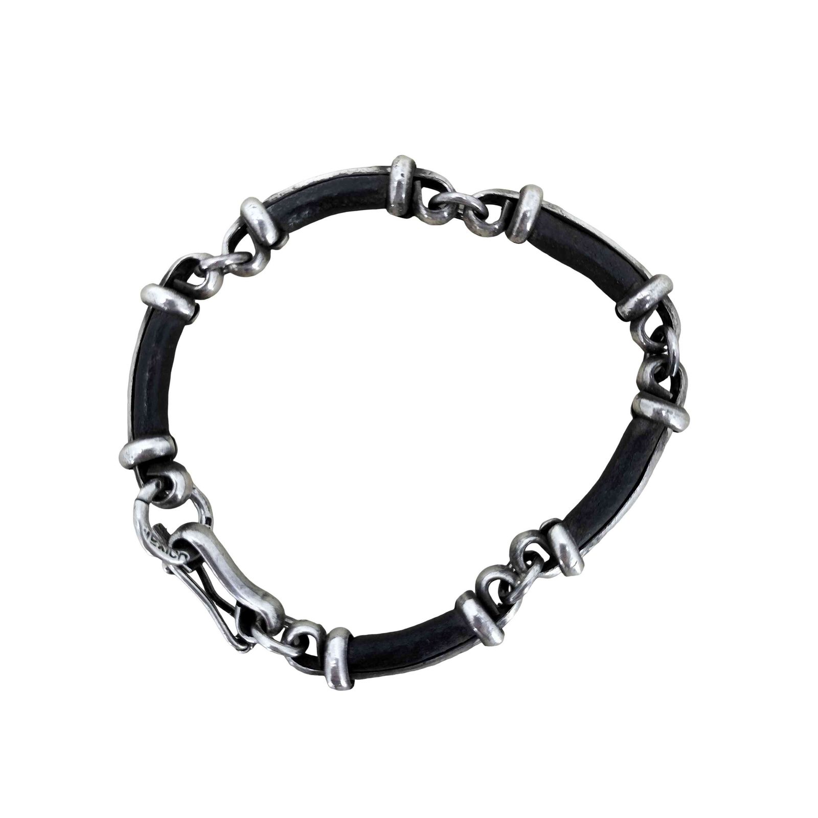 メキシカンシルバー Mexican Silver MEXICO 925 刻印 レザー コンビ