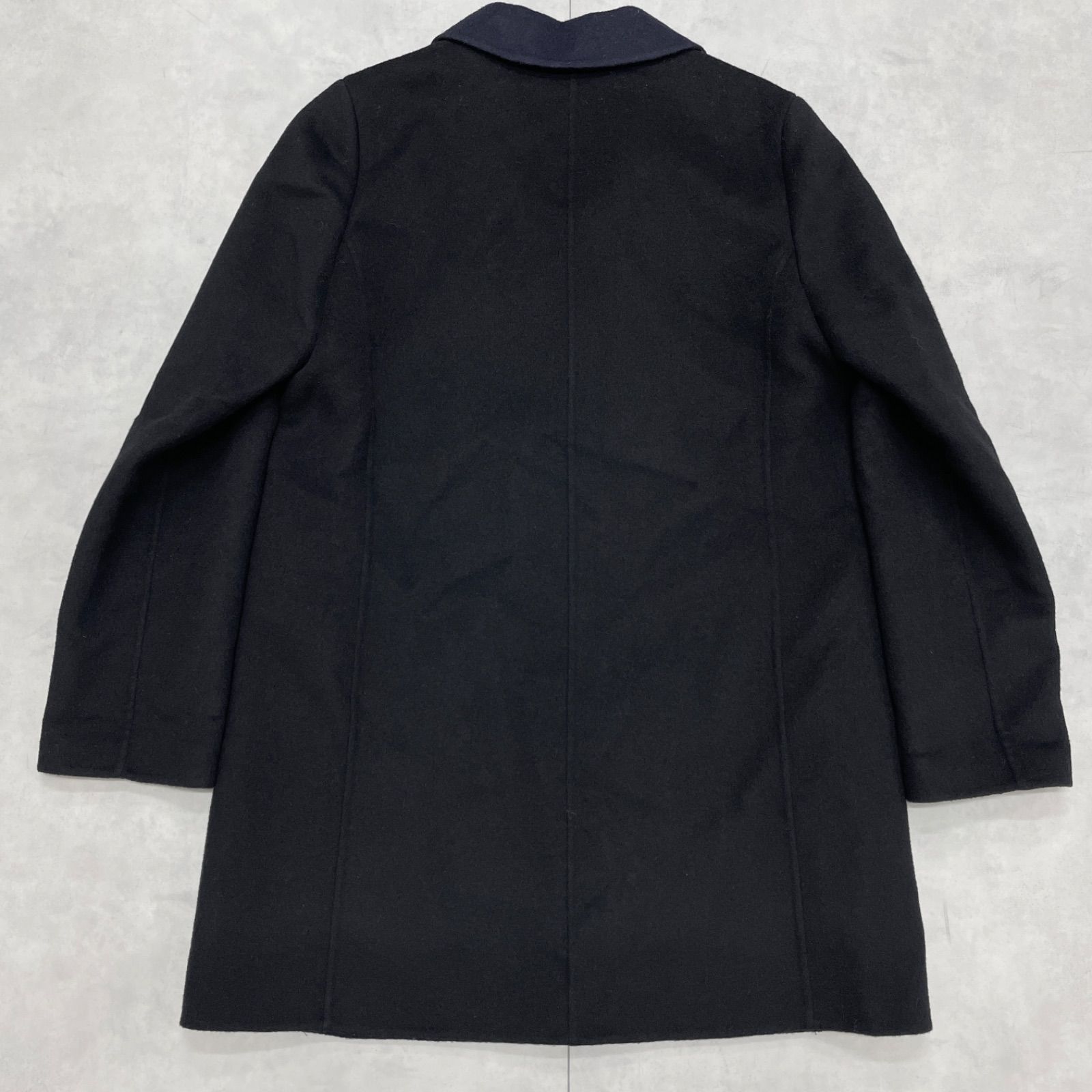 Leilian レリアン コート ダブルフェイス チェスター ウール ブラック