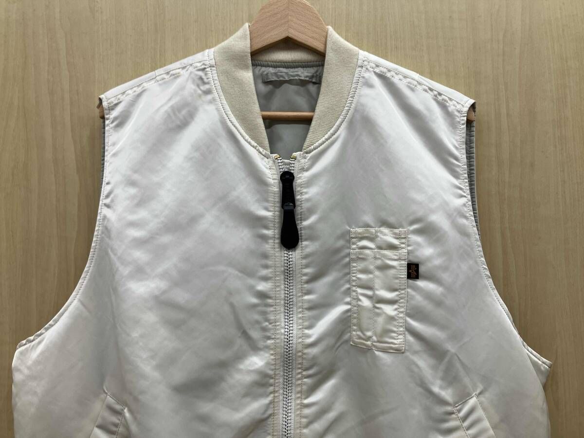 ALPHA INDUSTRIES アルファ インダストリーズ ナイロン ホワイト 無地 Lサイズ