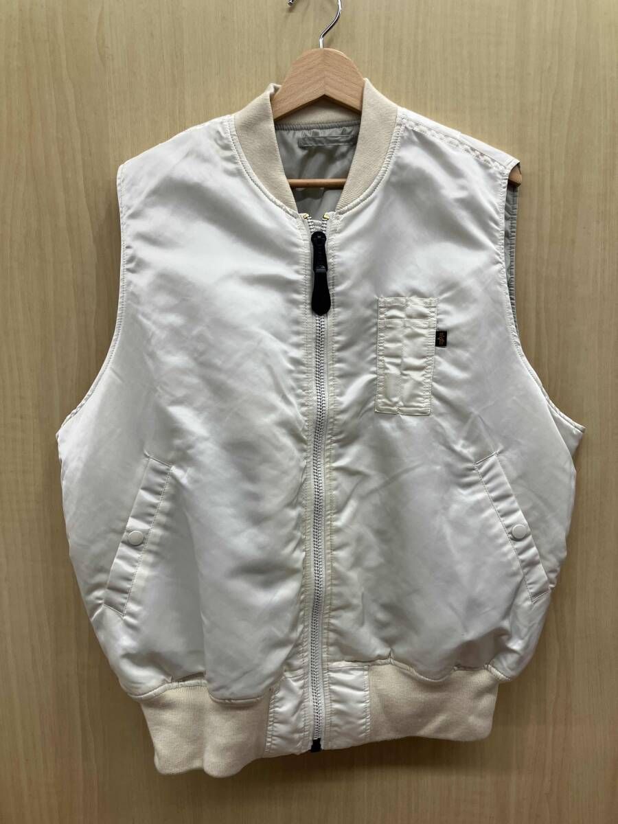 ALPHA INDUSTRIES アルファ インダストリーズ ナイロン ホワイト 無地 Lサイズ