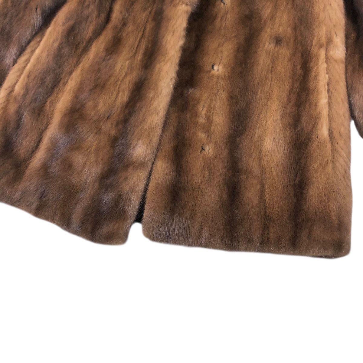 デミバフミンク ファーコート ミンクコート リアルファー 貂 本毛皮