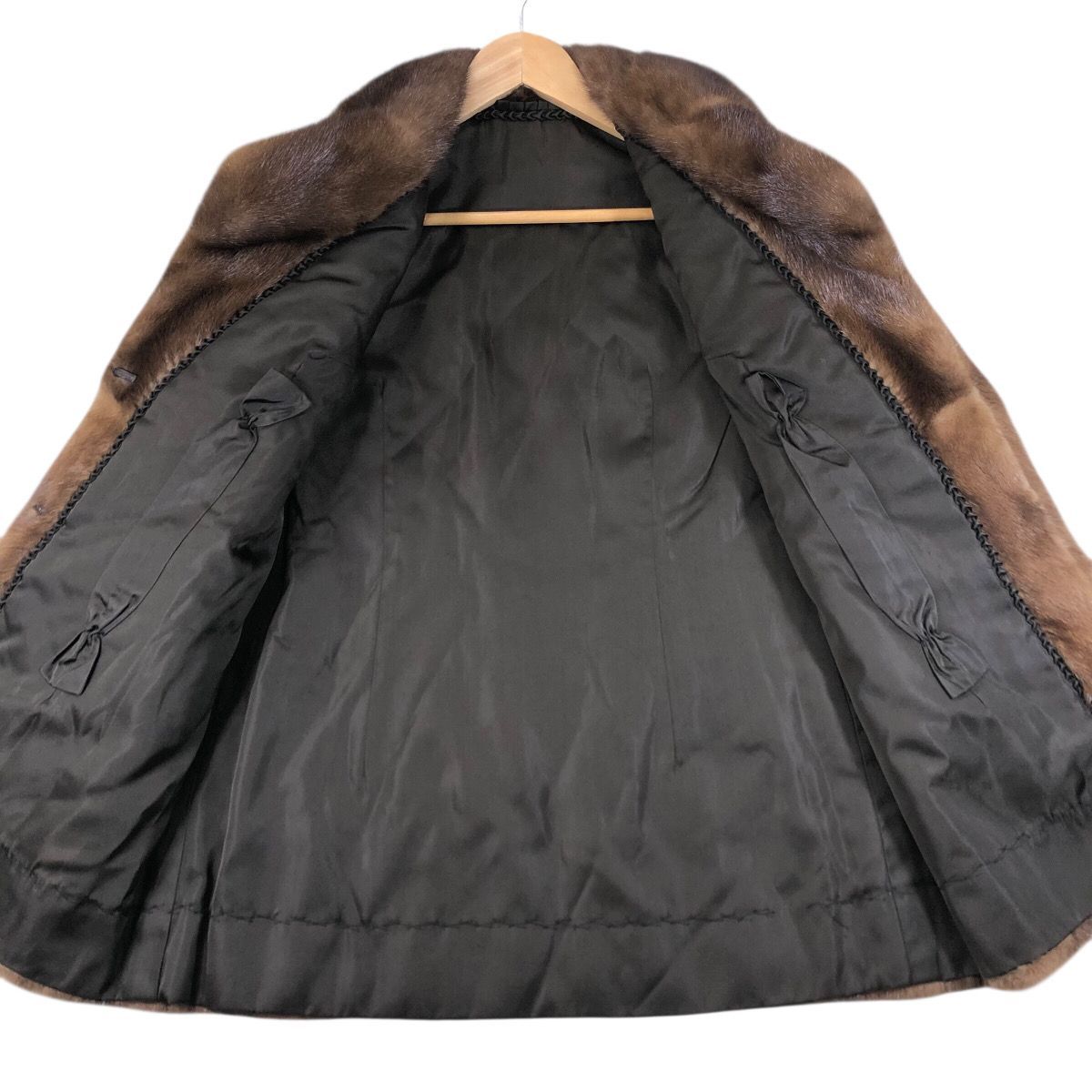 デミバフミンク ファーコート ミンクコート リアルファー 貂 本毛皮