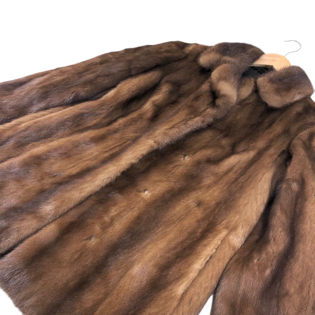 デミバフミンク ファーコート ミンクコート リアルファー 貂 本毛皮
