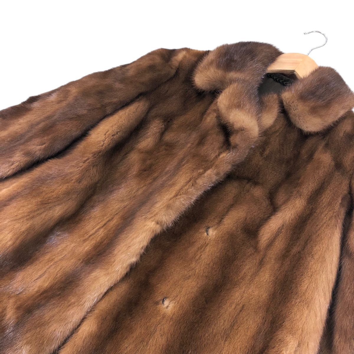 デミバフミンク ファーコート ミンクコート リアルファー 貂 本毛皮
