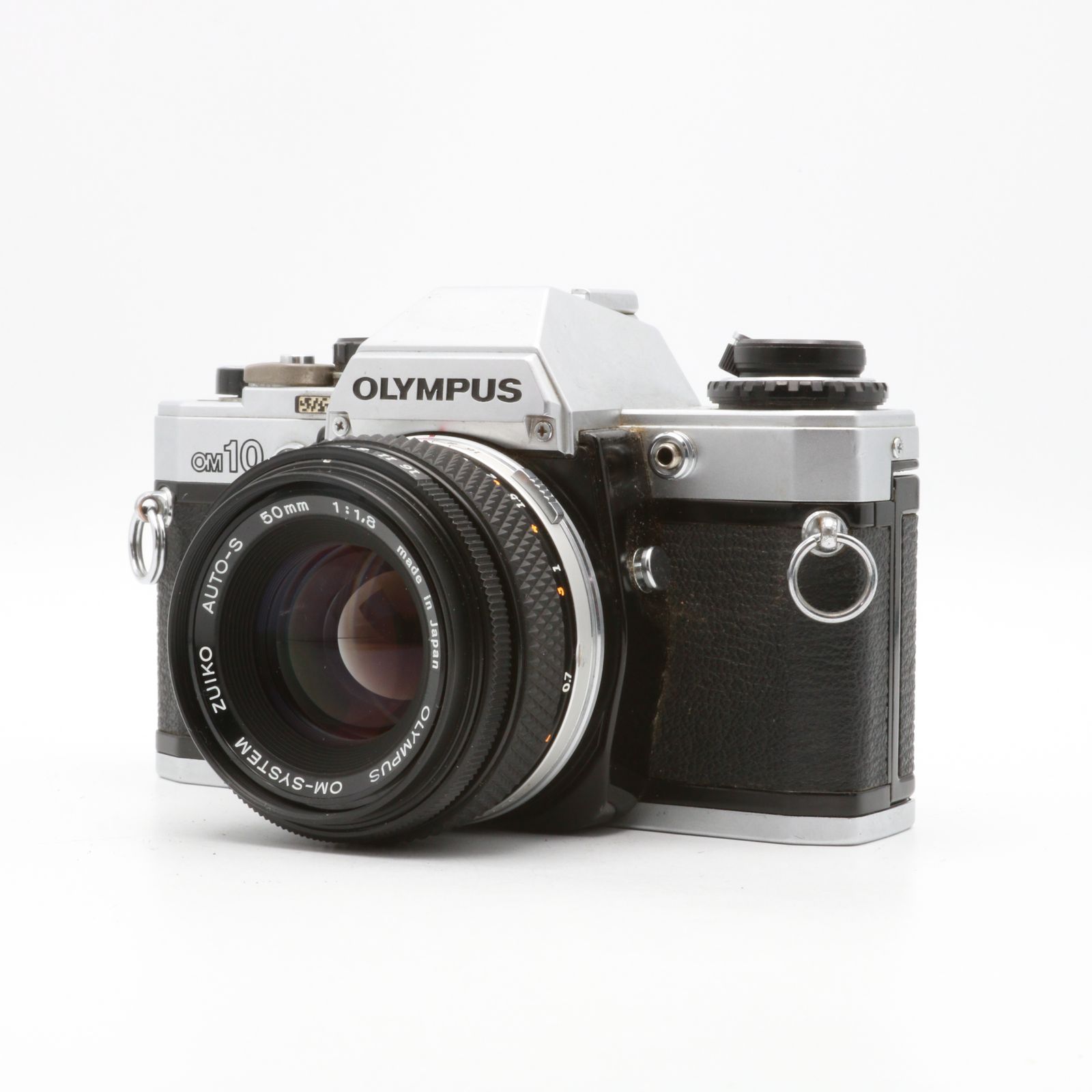 【整備済・完動品】OLYMPUS OM10  ZUIKO  50mm f1.8 完動品】OLYMPUS OM10 ZUIKO AUTO-S 50mm F1.8レンズセット フィルム